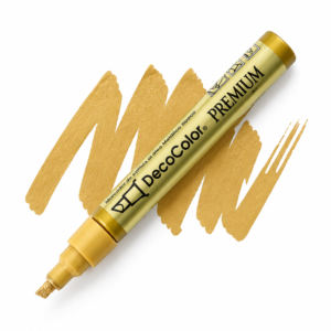 DecoColor Paint Marker, Premium Gold, 3 Way Chisel Tip - Gold